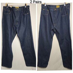 VTG Outback Rider Plaid Fleece Lined Heavy Denim Jeans - 2 PAIRS- Size 42- READ